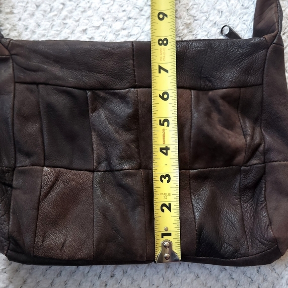 Vintage Sarah Patchwork Leather Tie Shoulder Bag Purse - Picture 6 of 8